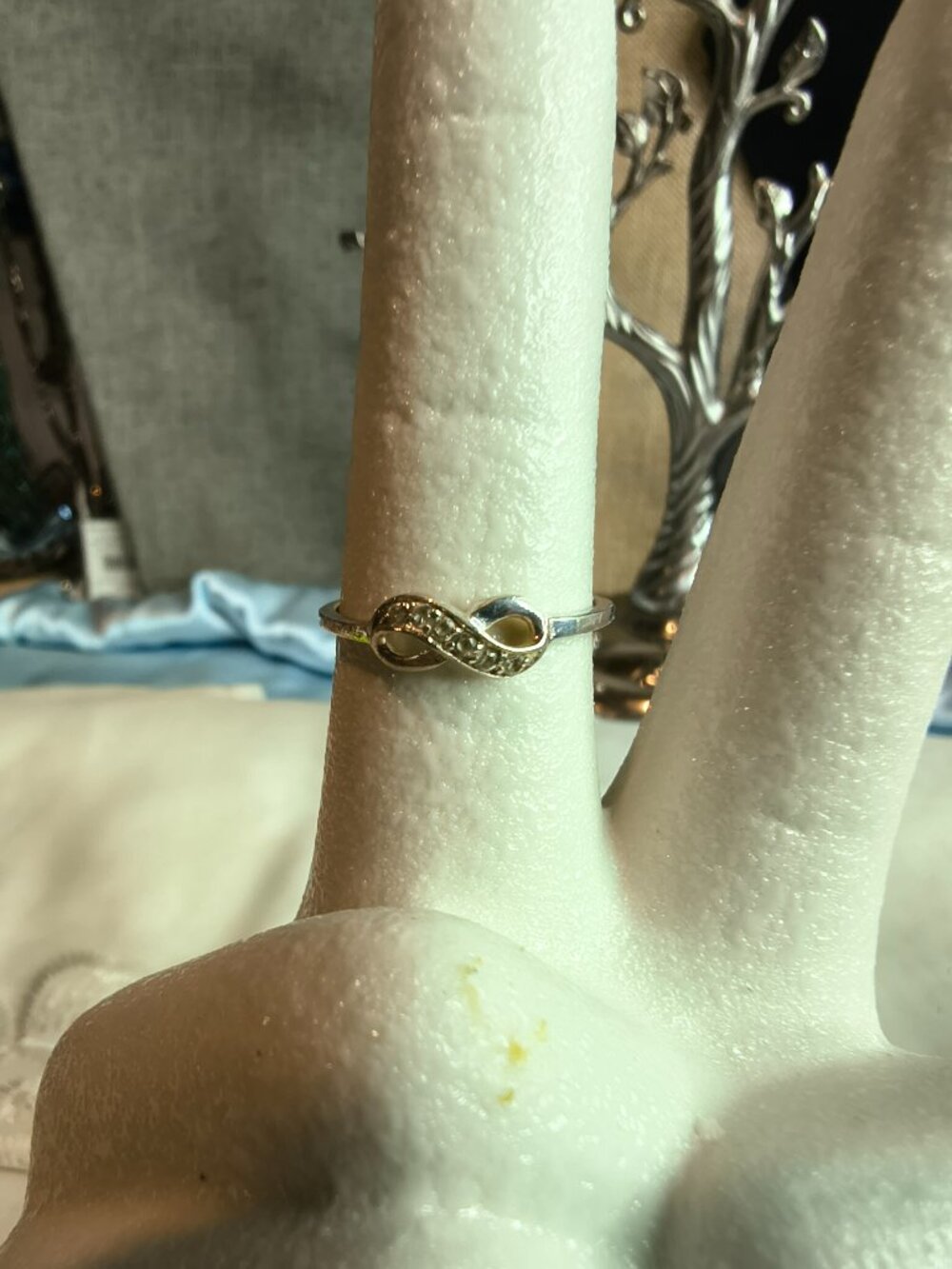 Sterling 925 Silver CZ Infinity Ring